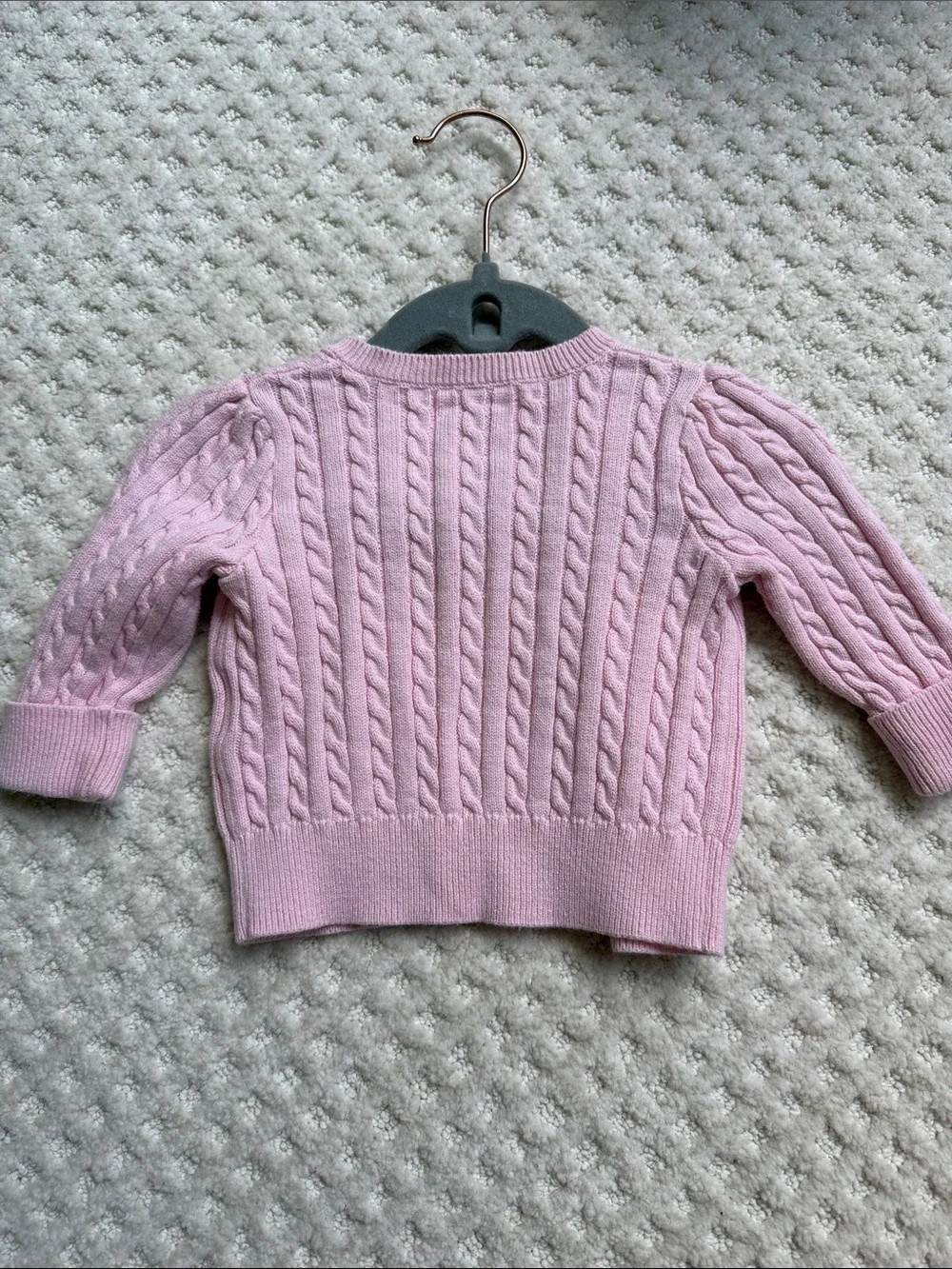 Ralph Lauren Baby Pink Cable Knit Cardigan - Baby